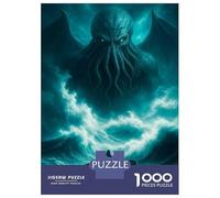 Puzzle De 1000 Pièces Pour Adultes Cthulhu Rising Puzzle Adulte, Jeu De Réflexion, Défi Difficile À Terminer 52x38cm/1000pcs