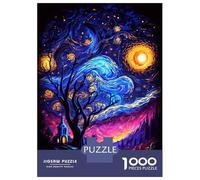 Puzzle De 1000 Pièces Pour Adultes Dancing Night Stars Puzzles Pour Adolescents Jeu Manuel Défi Difficile Cadeau D'anniversaire, Cadeaux, 70x50cm/1000pcs