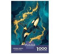 Puzzle De 1000 Pièces Pour Adultes Elegant Orca Whale Art Puzzle Adulte, Jeu De Réflexion, Défi Difficile À Terminer 70x50cm/1000pcs