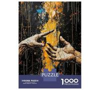 Puzzle De 1000 Pièces Pour Adultes Expressionist The Creation of Adam - Bold Contemporary Art Reinterpretation Puzzle Adulte, Jeu De Réflexion, Défi Difficile À Terminer 52x38cm/1000pcs