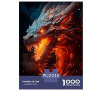 Puzzle De 1000 Pièces Pour Adultes Glowing Fire Dragon Puzzles Pour Adolescents Jeu Manuel Défi Difficile Cadeau D'anniversaire, Cadeaux, 70x50cm/1000pcs