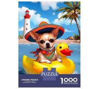 Puzzle De 1000 Pièces Pour Adultes Happy Chihuahua Puzzle Pour Adultes, Jouet, Décoration Murale, Analyse Et Logique, Cadeaux Uniques Pour Anniversaire Et Noël 70x50cm/1000pcs