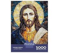 Puzzle De 1000 Pièces Pour Adultes Mosaic Jesus Portrait(4) Puzzle Adulte, Jeu De Réflexion, Défi Difficile À Terminer 52x38cm/1000pcs