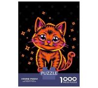 Puzzle De 1000 Pièces Pour Adultes Neon Kitten Puzzles Pour Adolescents Jeu Manuel Défi Difficile Cadeau D'anniversaire, Cadeaux, 38x26cm/1000pcs