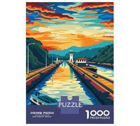 Puzzle De 1000 Pièces Pour Adultes Panama Canal Puzzle Pour Adultes, Jouet, Décoration Murale, Analyse Et Logique, Cadeaux Uniques Pour Anniversaire Et Noël 38x26cm/1000pcs