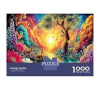 Puzzle Deer & Swan in Sunset Forest Jigsaw - 1000 Pieces Scenery Educational Games Adults Home Decor 70x50cm/1000pcs Great Gift Adults