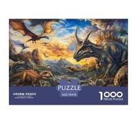 Puzzle Dinosaur 1000 Piece Challenge Toy for Adults,Prehistoric Creatures Impossible Jigsaw Puzzles 1000 Piece Educational Games Puzzle Gifts 70x50cm/1000pcs