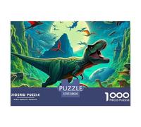 Puzzle Dinosaur 1000 Piece Puzzle Puzzles for Adults 100% Recycled Cardboard Jurassic Dinosaurs for Adults Gifts Home Decoration 38x26cm/1000pcs