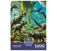 Puzzle Dinosaur 1000 Piece Puzzle Puzzles for Adults 100% Recycled Cardboard Jurassic Dinosaurs Gifts for Men Home Decoration 38x26cm/1000pcs