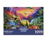 Puzzle Dinosaur 1000 Pieces Puzzles Puzzles for Adults 100% Recycled Cardboard Jurassic Dinosaurs Ladies' Gifts Home Decoration 38x26cm/1000pcs