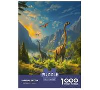 Puzzle Dinosaur 1000 Pieces Puzzles Puzzles for Adults 100% Recycled Cardboard Jurassic Dinosaurs Ladies' Gifts Home Decoration 70x50cm/1000pcs
