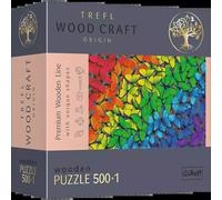 Puzzle drewniane 500+1 elementów. Tęczowe motyle - Trefl