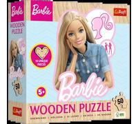 Puzzle drewniane konturowe 50 elementów. Modna Barbie - Trefl