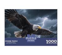Puzzle Eagle 1000 Piece Challenge Toy for Adults,Thunderstorm Sky Impossible Jigsaw Puzzles 1000 Piece Educational Game 38x26cm/1000pcs