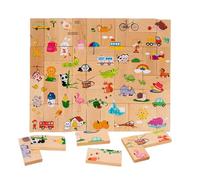 Puzzle, Early Teaching Tools for Little Childhood, Wooden Puzzles with Numbers for Young People, Home, Travel, School and Parties