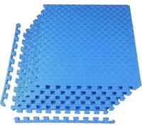 Puzzle Exercise Mat, Balancefrom Eva Foam Interlocking Tiles, 24 Sq Ft, Blue