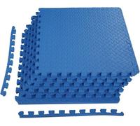 Puzzle Exercise Mat, Balancefrom Eva Foam Interlocking Tiles, 24 Sq Ft, Blue