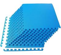 Puzzle Exercise Mat, Balancefrom High-Density Eva Foam Interlocking Tiles, Blue