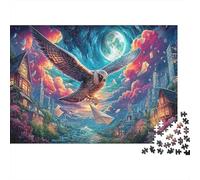Puzzle Falcon Chasing Paper Planes for Adults 1000 Pieces Wildlife Jigsaw Beautiful Decoration for Men Women Educational Games 52x38cm/1000pcs