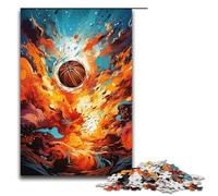 Puzzle Fantasy Color Basketball 1000 Piece Jigsaw Wooden for Adults & Kids Age 12 Up Family Fun Puzzle 1000 PCS(38x26cm)
