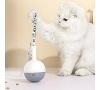 Puzzle Feeder Cat,Stimulating Cat Eating Trainer,Indoor Kitten Automatic Ball Teaser | for Training Eating Boredom Relief Indoor Outdoor Kitten Stimulation