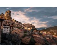 Puzzle for adults 100 City on a cliff under a beautiful sky 45.5x35.5CM