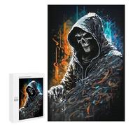 Puzzle for Adults 1000 PCS Artistic Grim Reaper Illustration Puzzle for Adults Brain Teaser Game Difficult Challenge for Is Ideal As A Gift 1000 PCS
