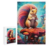 Puzzle for Adults 1000 PCS Colorful Fantasy Squirrel-1 Puzzle for Adults Brain Teaser Game Difficult Challenge for Is Ideal As A Gift 1000 PCS