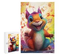 Puzzle for Adults 1000 PCS Colorful Squirrel Artwork Puzzle for Adults Brain Teaser Game Difficult Challenge for Is Ideal As A Gift 1000 PCS