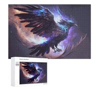 Puzzle for Adults 1000 PCS Enchanted Raven A Mystical Flight Puzzle for Adults Brain Teaser Game Difficult Challenge for Is Ideal As A Gift 1000 PCS