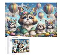 Puzzle for Adults 1000 PCS Fantasy Dogs in Wonderland Puzzle for Adults Brain Teaser Game Difficult Challenge for Is Ideal As A Gift 1000 PCS