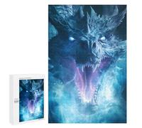 Puzzle for Adults 1000 PCS Ice Dragons Blizzard Roar Puzzle for Adults Anti-Stress Toys Home Decoration Unique Gifts for Birthday And Christmas 1000 PCS