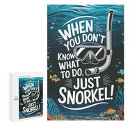 Puzzle for Adults 1000 PCS Just Snorkel Underwater Adventure Adult Jigsaw Puzzles Hand Speed Race Parent-child Interaction Deal As Gifts for The Whole Family 1000 PCS