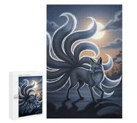 Puzzle for Adults 1000 PCS Nine-tailed Fox Moonlight Adult Jigsaw Puzzles Hand Speed Race Parent-child Interaction Deal As Gifts for The Whole Family 1000 PCS
