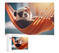 Puzzle for Adults 1000 PCS Panda Relaxing in Hammock Puzzle for Adults Brain Teaser Game Difficult Challenge for Is Ideal As A Gift 1000 PCS