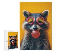 Puzzle for Adults 1000 PCS Raccoon with Red Balloon Adult Jigsaw Puzzles Hand Speed Race Parent-child Interaction Deal As Gifts for The Whole Family 1000 PCS