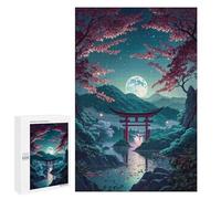 Puzzle for Adults 1000 PCS Red Cherry Blossoms Leak Adult Jigsaw Puzzle Family Game Home Decoration Unique Gifts for Birthday And Christmas 1000 PCS