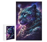 Puzzle for Adults 1000 PCS Space Leopard Astronaut Art Print Adult Jigsaw Puzzles Hand Speed Race Parent-child Interaction Deal As Gifts for The Whole Family 1000 PCS