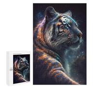 Puzzle for Adults 1000 PCS The Cosmic Tiger Adult Jigsaw Puzzles Hand Speed Race Parent-child Interaction Deal As Gifts for The Whole Family 1000 PCS