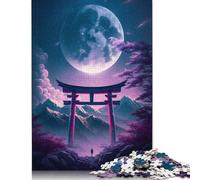 Puzzle for Adults 1000 Piece Jigsaw Puzzle Full Mon In Torii Gate Jigsaw Puzzles for Adults Kids Wooden Jigsaw Learning Educational Toy 1000pcs (75x50cm)