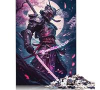 Puzzle for Adults 1000 Piece Jigsaw Puzzle Japanese Samurai in Sakura Jigsaw Puzzles for Adults Kids Wooden Jigsaw Learning Educational Toy 1000pcs (75x50cm)