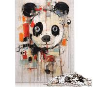 Puzzle for Adults 1000 Piece Jigsaw Puzzle Panda Abstract Animal Art Jigsaw Puzzles for Adults Kids Wooden Jigsaw Learning Educational Toy 1000pcs (75x50cm)