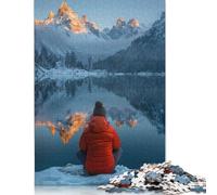 Puzzle for Adults 1000 Piece Jigsaw Puzzle Reflective Morning Jigsaw Puzzles for Adults Kids Paper Jigsaw Learning Educational Toy 38x26cm/1000pcs