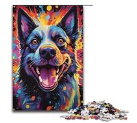 Puzzle for Adults 1000 Pieces A Happy Naughty Dog Jigsaw Puzzle Every Piece Is Unique - Challenging Family Fun Game 1000 PCS(38x26cm)