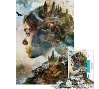 Puzzle for Adults 1000 Pieces A Minds Castle Calming Decorative Toy Fine Craft Seamless Fitting Lovely Gifts for Hobbyists (Size 38x52cm)