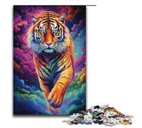 Puzzle for Adults 1000 Pieces A Tiger Emerging from The Light Jigsaw Every Piece Is Unique Challenging Family Fun Game 75x50cm