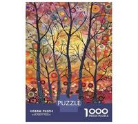Puzzle for Adults 1000 Pieces Abstract Forest Painting Art-2 Adult Jigsaw Puzzle Hands-on Game Precision Cutting for Is Ideal As A Gift 38x26cm/1000pcs
