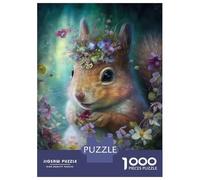 Puzzle for Adults 1000 Pieces Adorable Little Squirrel Jigsaw for Adults Family Games Home Decoration Unique Gifts for Birthday And Christmas 70x50cm/1000pcs