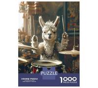 Puzzle for Adults 1000 Pieces Alpaca Plays Drums Jigsaw for Adults Relax Games Analysis And Logic Birthday And Unique Gifts 70x50cm/1000pcs