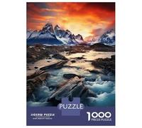 Puzzle for Adults 1000 Pieces Amazon River Sunset Adult Jigsaw Brain Teaser Game Staycation Kill Time Parent-child Interaction 52x38cm/1000pcs